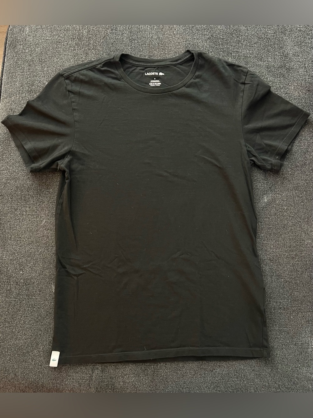 Lacoste Men's Black Short Sleeve Crew Neck Tee